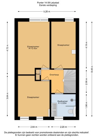 Floorplan - Punter 14 9, 8242 DD Lelystad